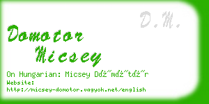 domotor micsey business card